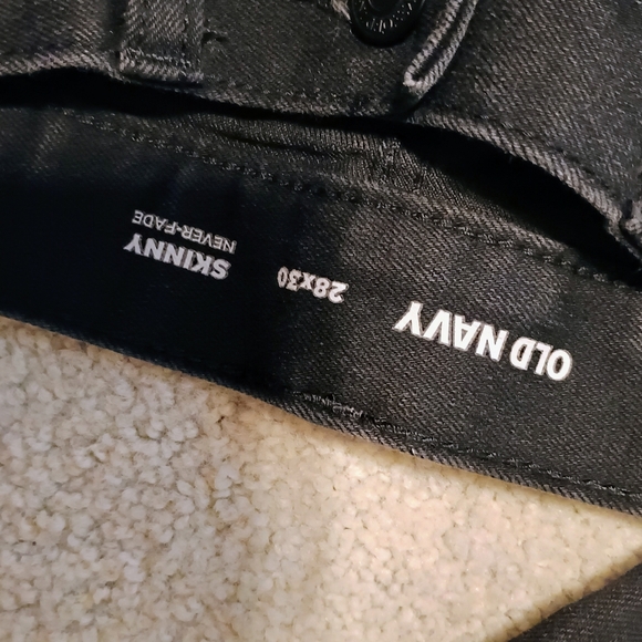 Lot Of‎ 2 Old Navy Jeans Mens 28x30 Black Skinny And Blue Skinny Built In Flex - Picture 4 of 9